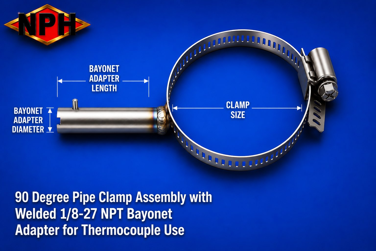 Pipe Clamp Assembly with Braised Bayonet Adapter for TC Use